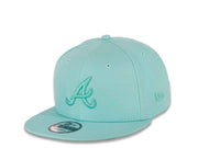 Atlanta Braves New Era MLB 9FIFTY 950 Color Pack Snapback Cap Hat Blue Tint Crown/Visor Blue Tint Logo